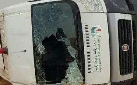 حادث خطير: انقلاب سيارة لتحاقن الدم