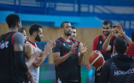 كرة السلة .. آخر حصة تدريبية للأسود قبل مواجهة منتخب مصر