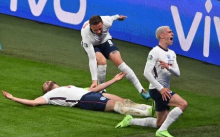المنتخب الإنجليزي لأول مرة في تاريخه يتأهل للمباراة النهائية لبطولة أمم أوروبا لكرة القدم