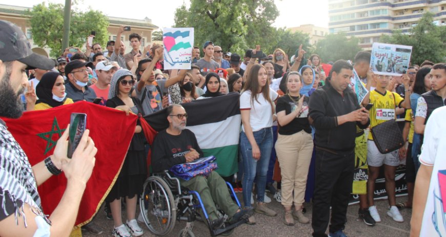 فاس .. وقفة احتجاجية تضامنية مع الشعب الفلسطيني