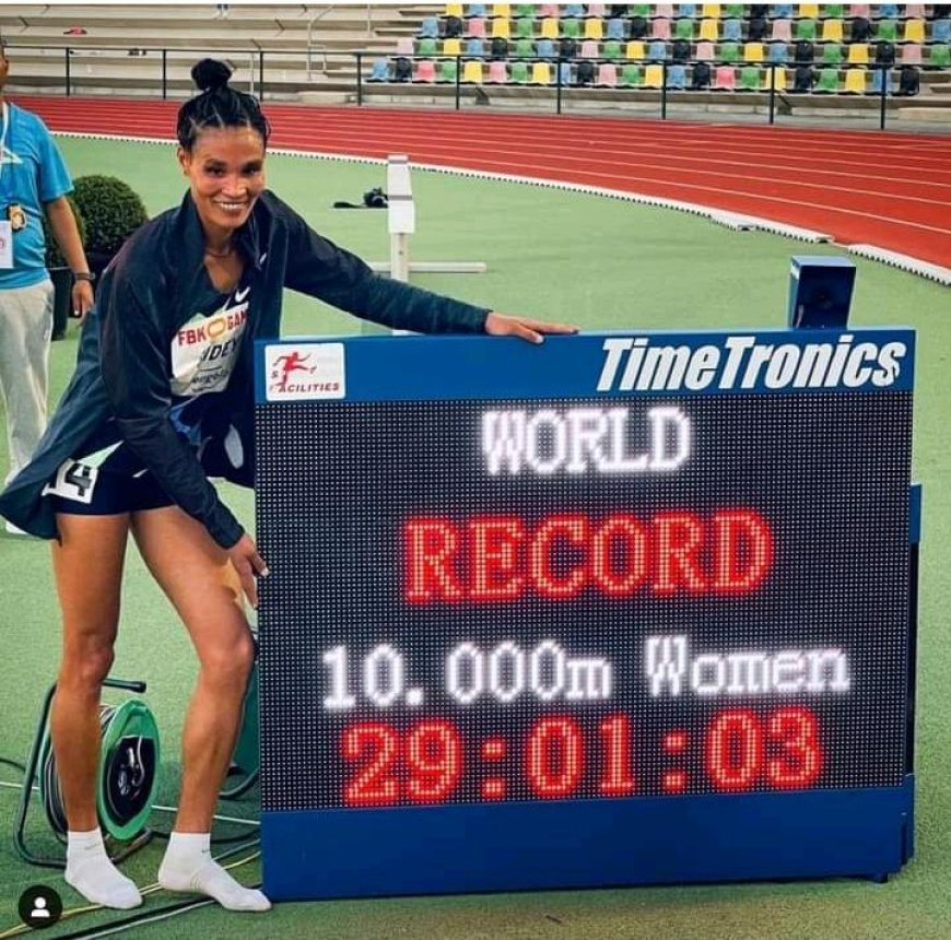 بعد يومين من تحطيمه .. الإثيوبية كيديي تحطم الرقم القياسي العالمي لمسافة 10000م