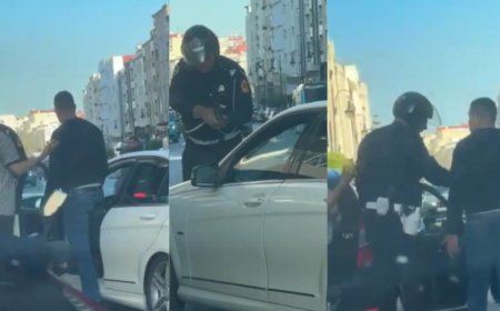 طنجة..ولاية الأمن تتفاعل مع شريط فيديو لشرطي يشهر سلاحه الوظيفي في وجه أحد مستعملي الطريق