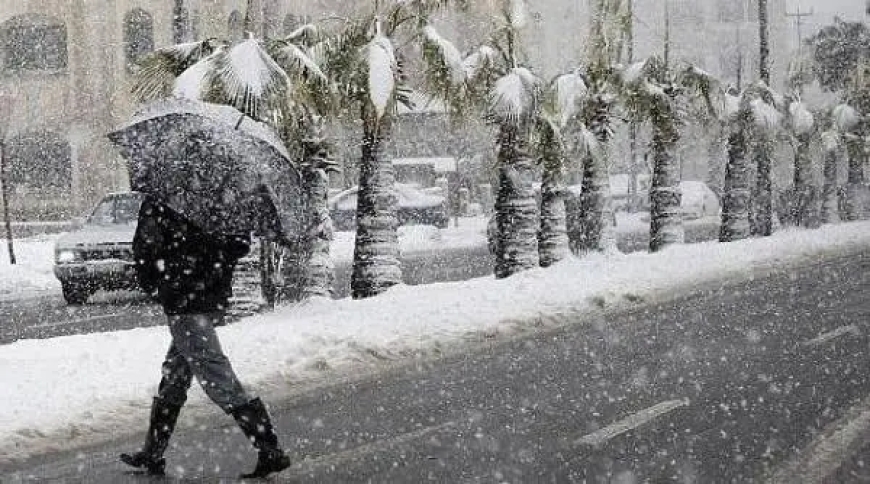 زخات رعدية محليا قوية وتساقطات ثلجية وطقس بارد  إلى غاية السبت المقبل