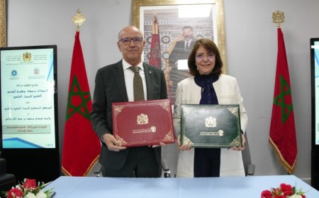Signature d’une convention de partenariat entre l’Université Sidi Mohamed Ben Abdellah de Fès et le Centre National pour la Recherche Scientifique et Technique