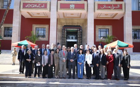 رئيس مجلس النواب السيد أحمد تويزي يستقبل وفدا عن اللجنة اليهودية الأمريكية